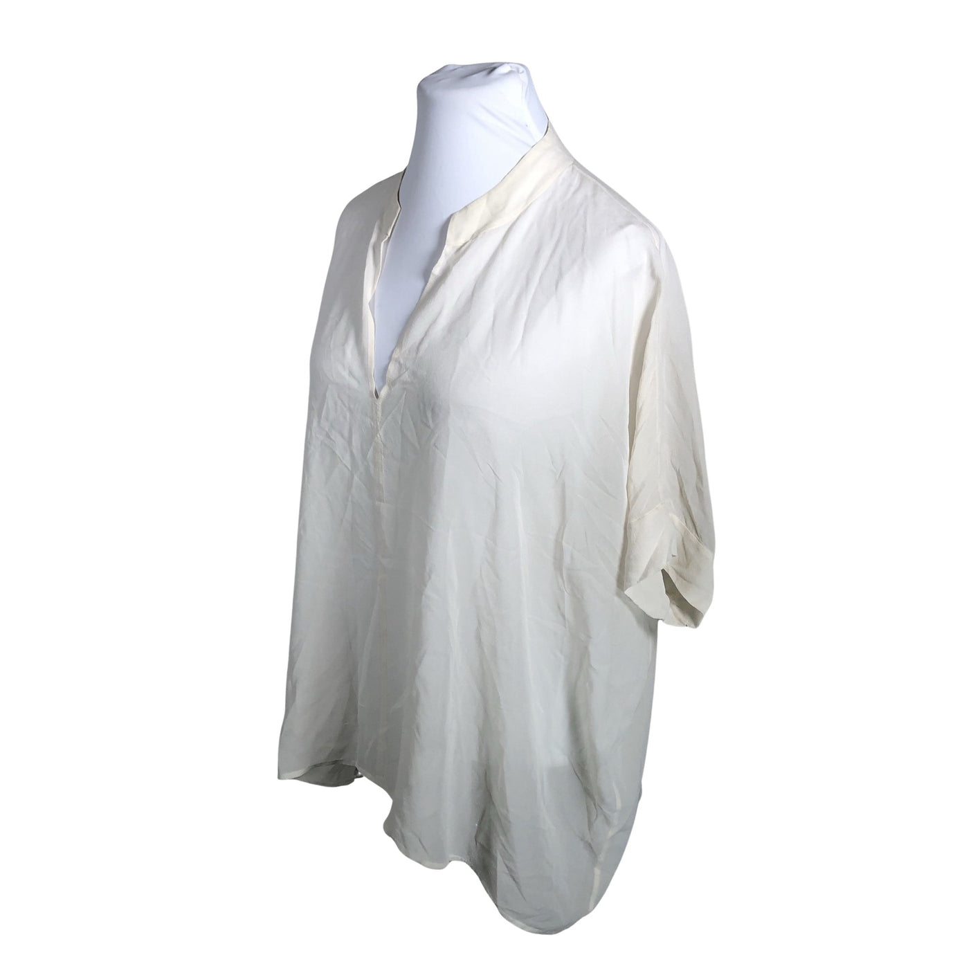 Unisex Eileen Fisher - Short-sleeved blouse, size 50 - Natural white (3)