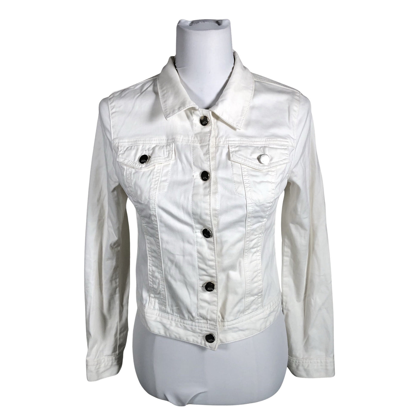Unisex Your Face - Denim jacket, size 34 - White (1)