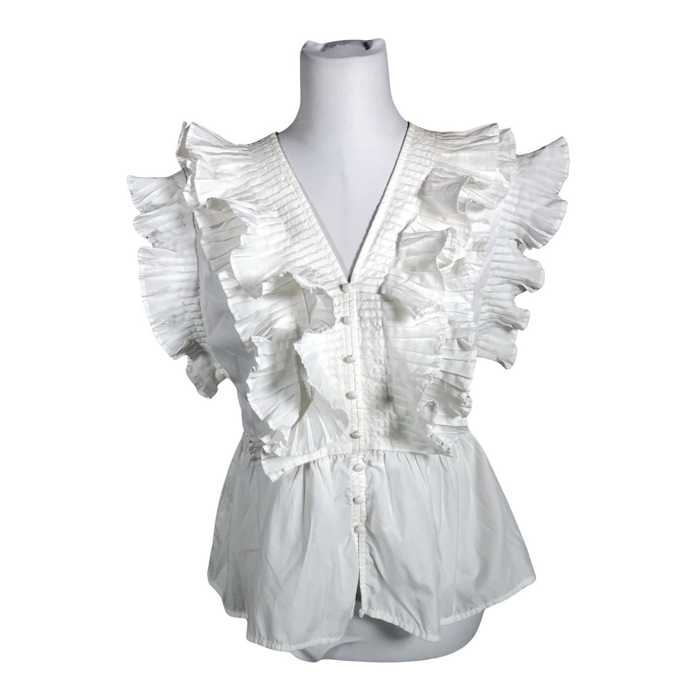 Unisex Y.A.S - Short-sleeved blouse, size 36 - White (1)