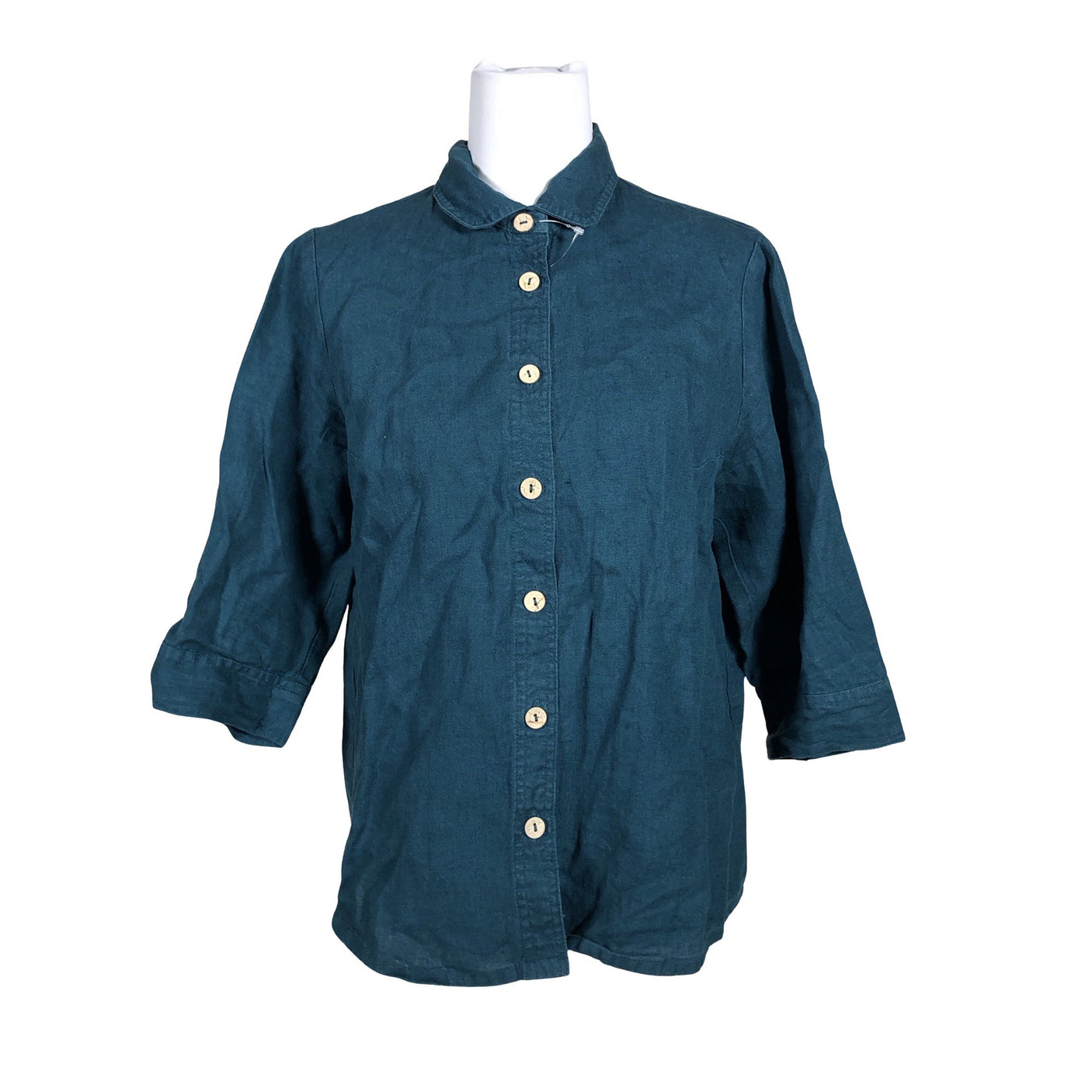 Unisex Not Perfect Linen - Blouse, size 38 - Turquoise (1)