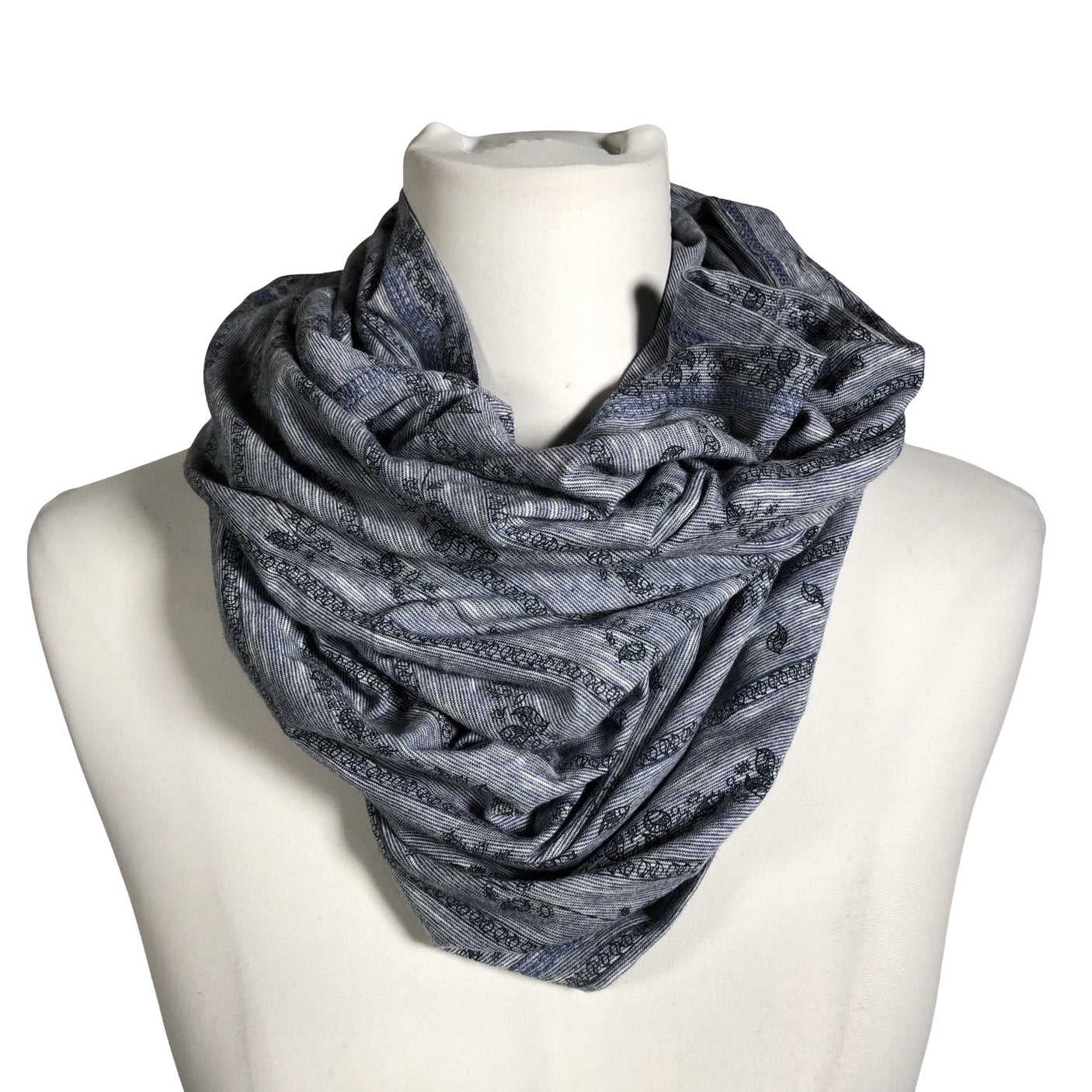 Unisex People Wear Organic - Circle scarf, size Maxi - Blue (1)