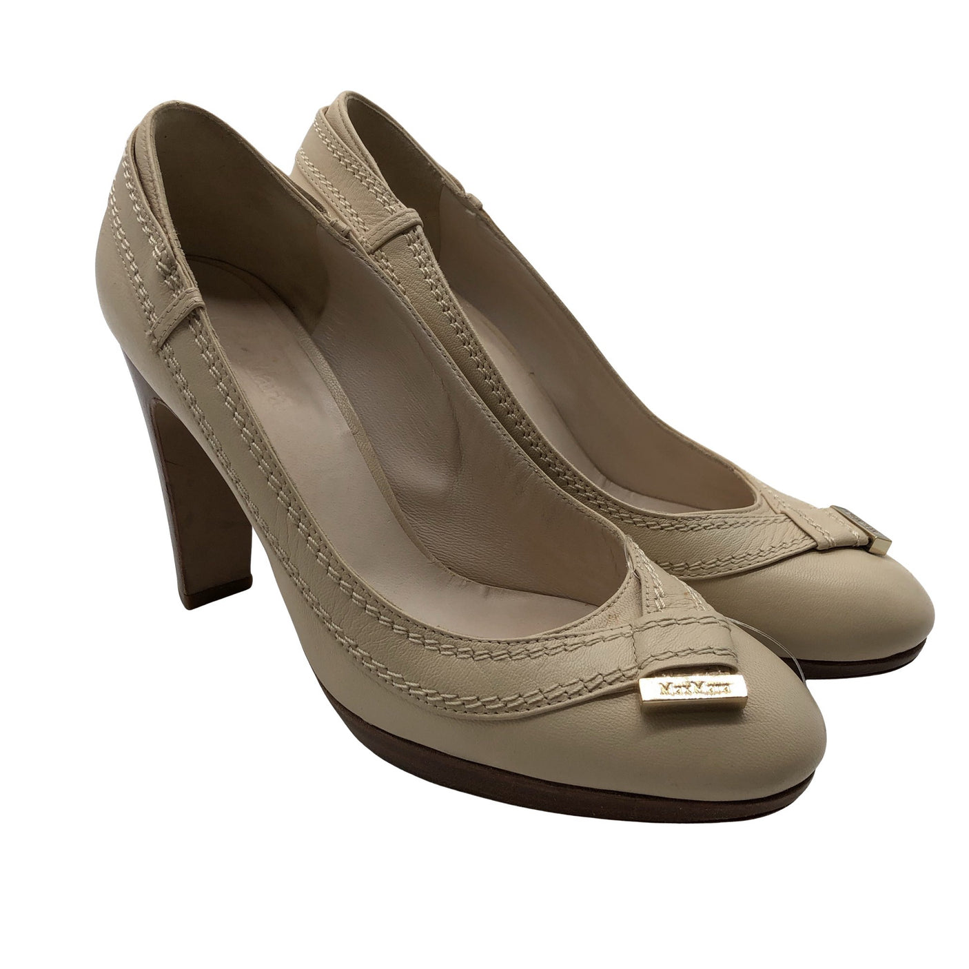 Unisex MaxMara - High heels, size 37 - Beige (2)