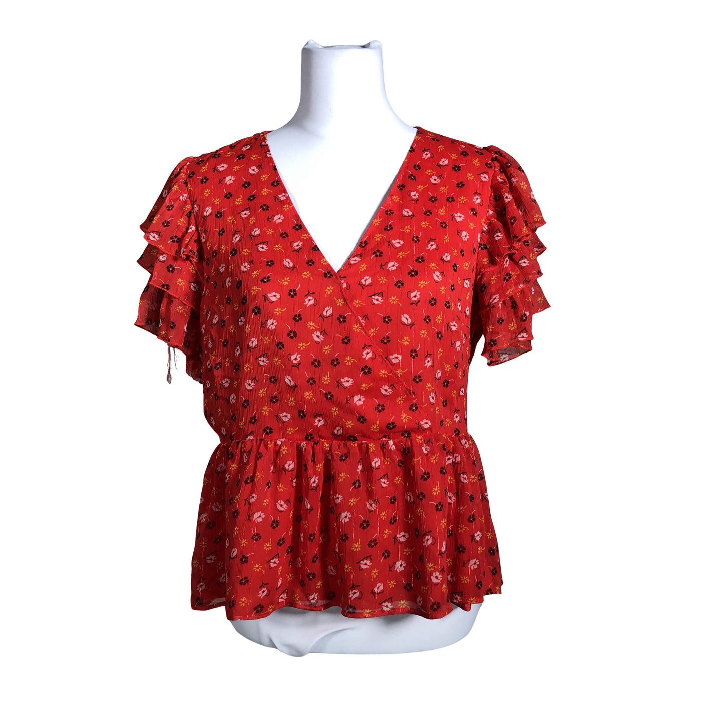 Unisex Madewell - Short-sleeved blouse, size 38 - Red (1)