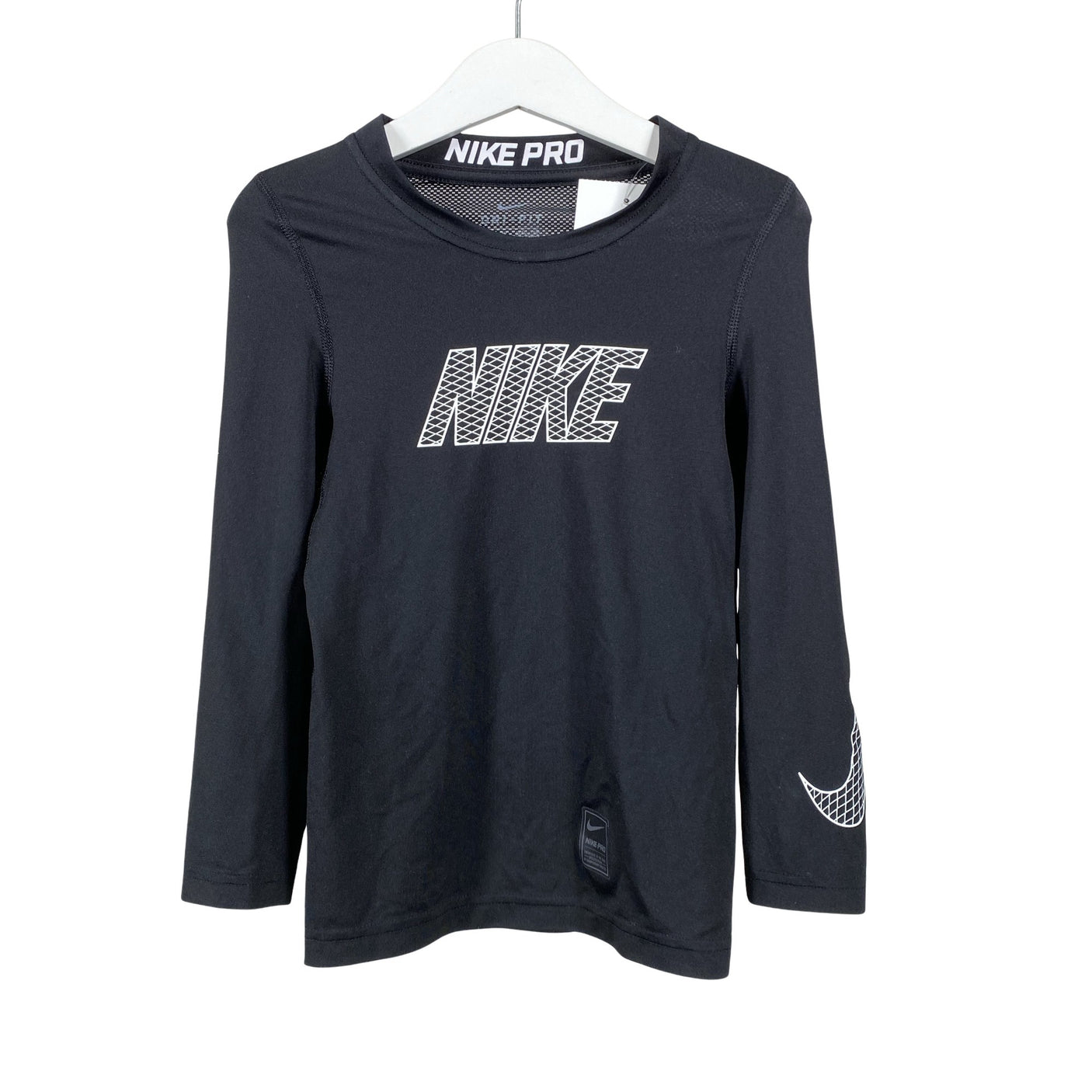 Unisex Nike - Sports shirt, long sleeve, size 122 - 128 - Black (1)