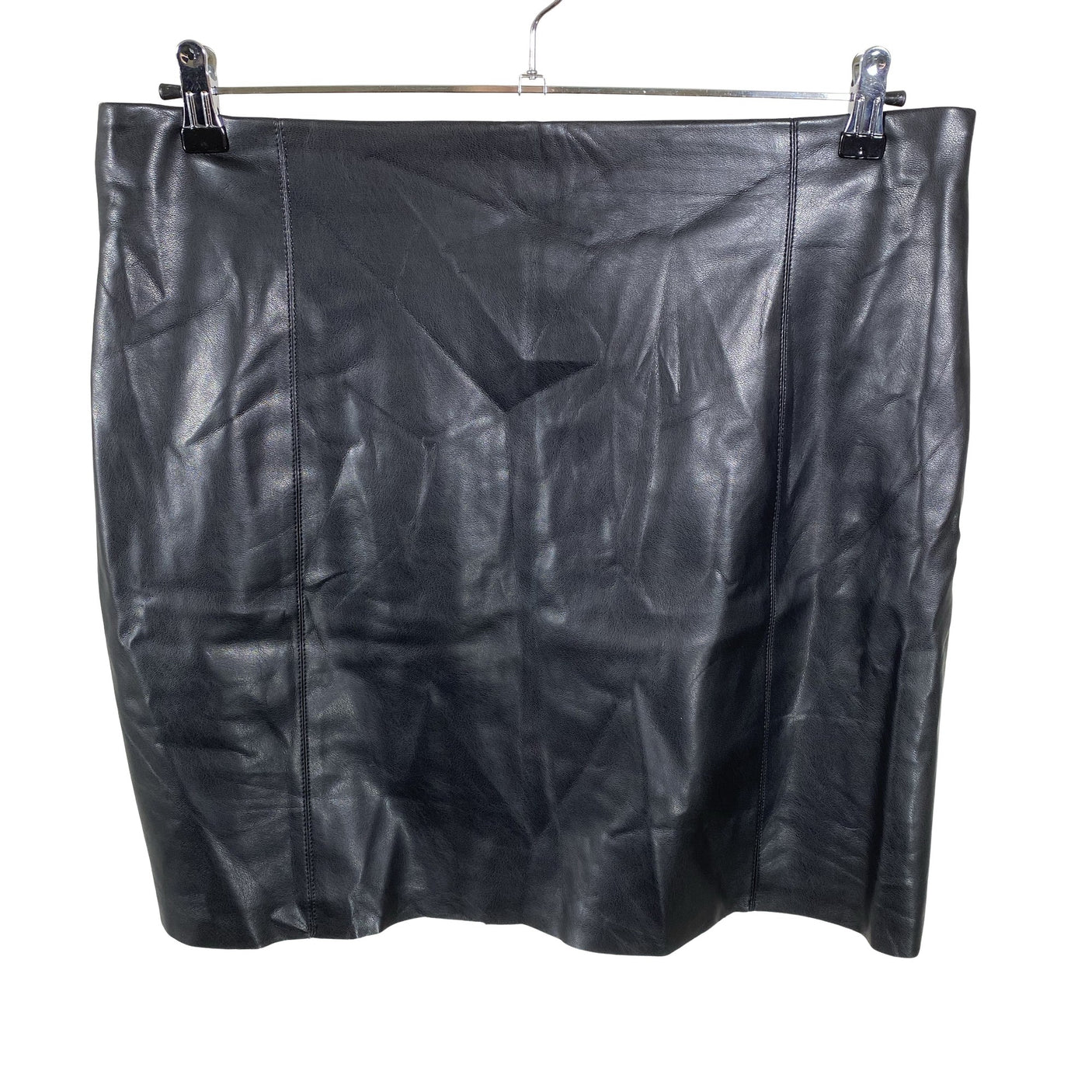 Unisex Lindex - Leather skirt, size 46 - Black (1)