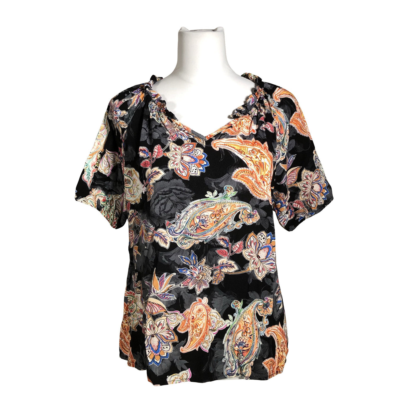 Unisex Culture - Short-sleeved blouse, size 38 - Black (1)
