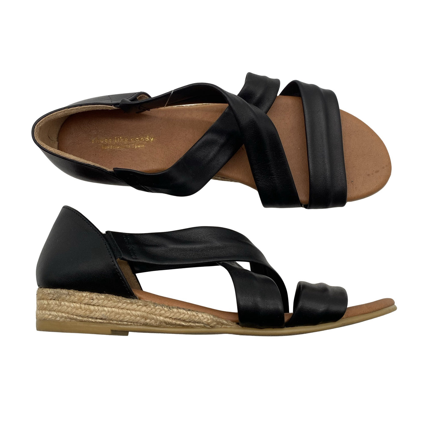 Unisex Shoes like candy - Wedge sandals, size 40 - Black (1)