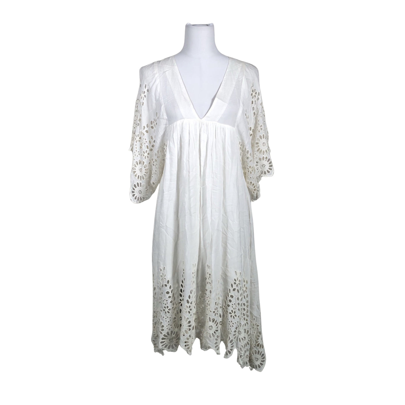 Unisex Ganni - Schiffon dress, size 34 - White (1)