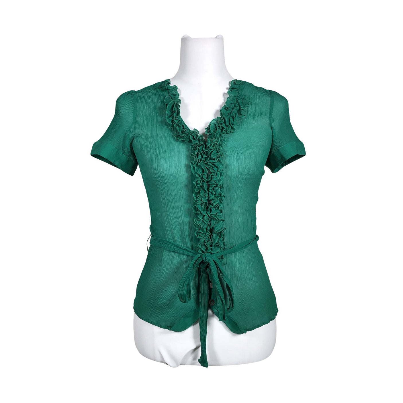 Unisex Bandolera - Short-sleeved blouse, size 38 - Green (1)