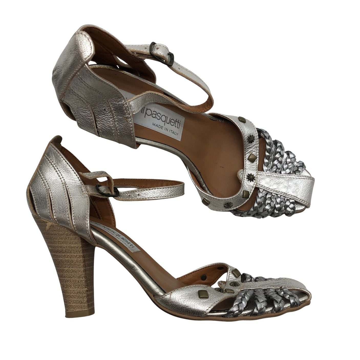 Unisex Gianni Pasquetti - Heeled sandals, size 39 - Silver (1)