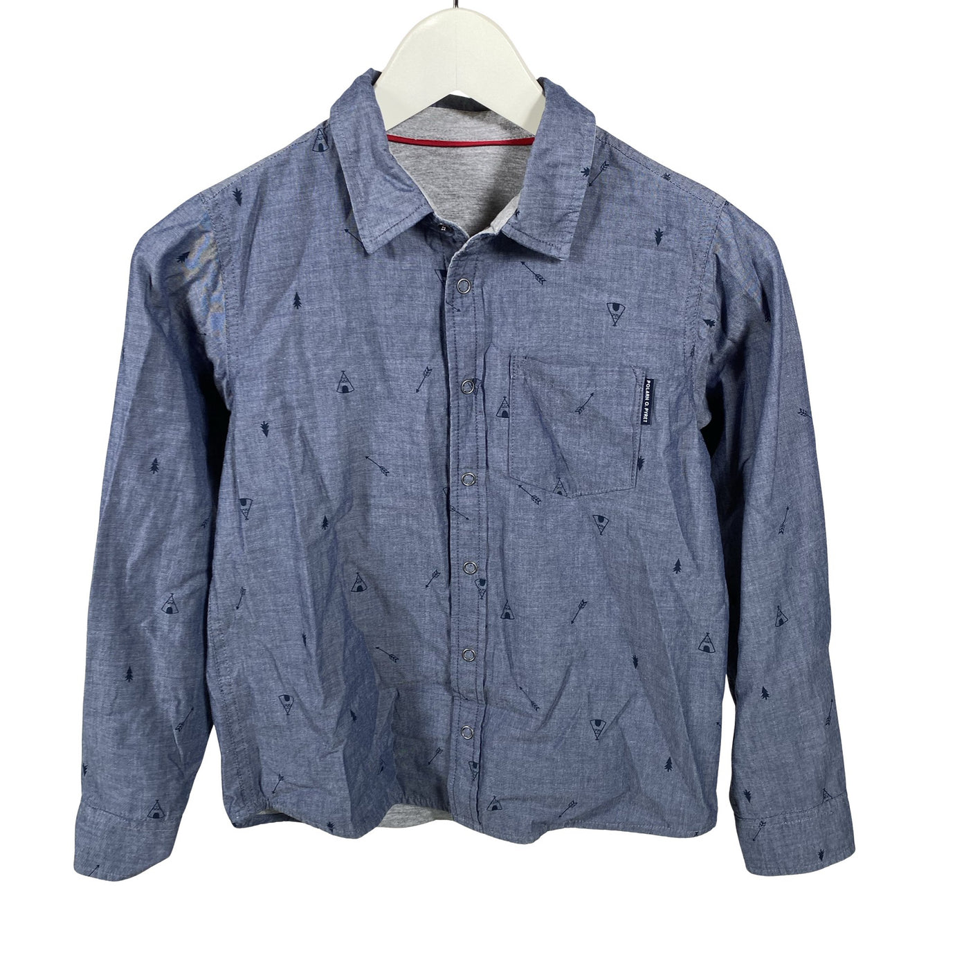 Unisex Polarn O. Pyret - Collared shirt, size 140 - 146 - Blue (1)