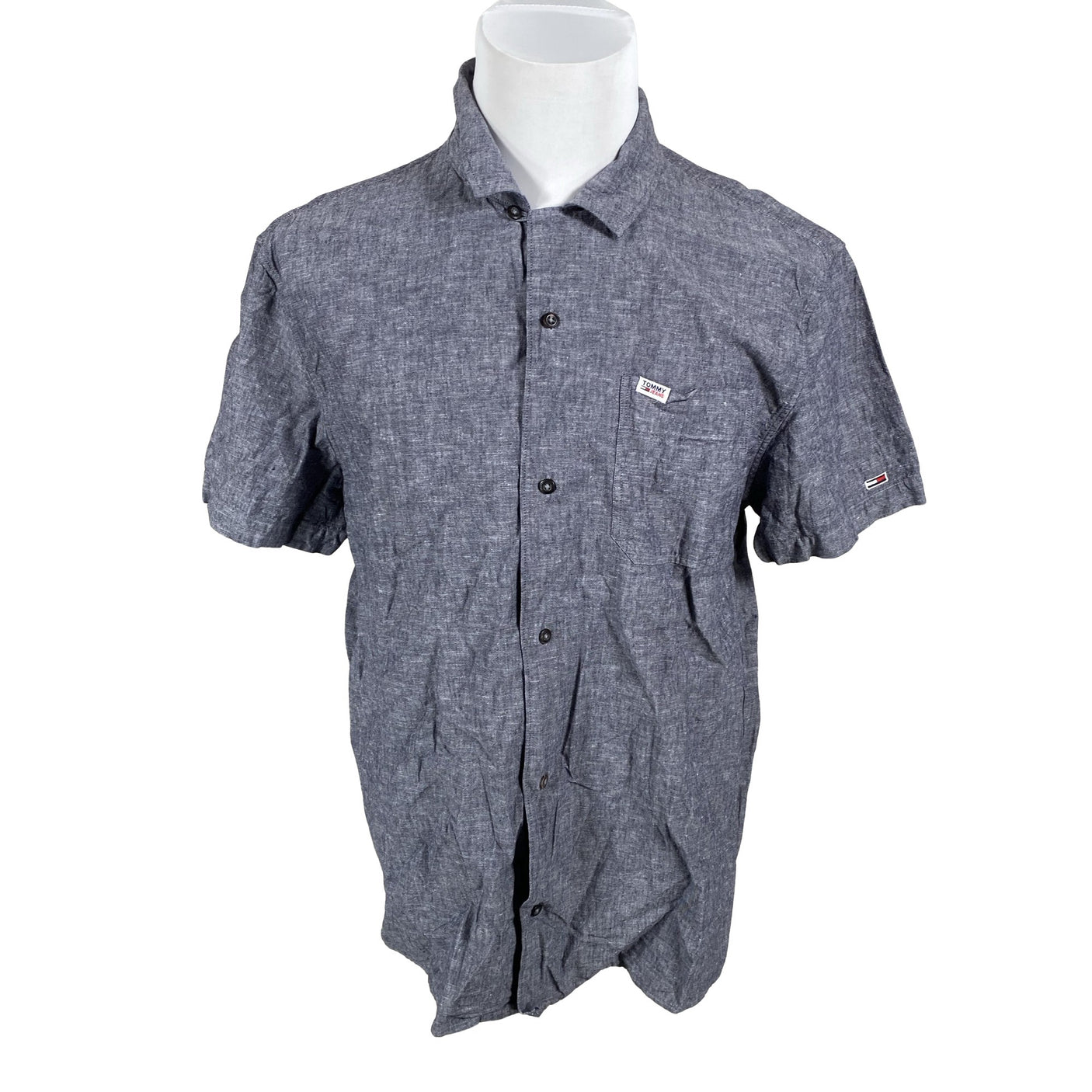 Unisex Tommy Jeans (Tommy Hilfiger) - Collared shirt, size XL - Blue (1)