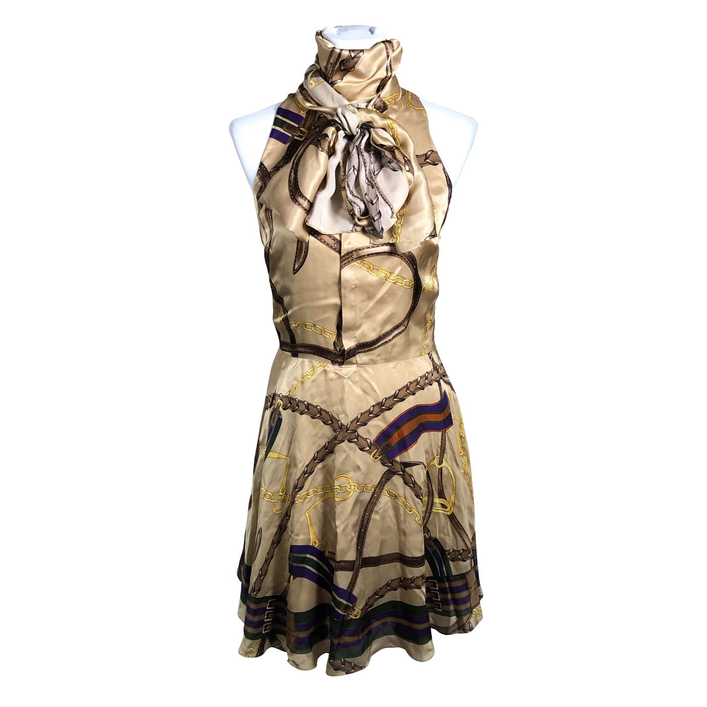 Unisex Ralph Lauren - Schiffon dress, size 36 - Beige (1)