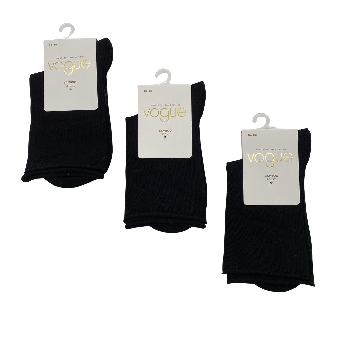 Unisex Vogue - Socks, size 37 - Black (1)