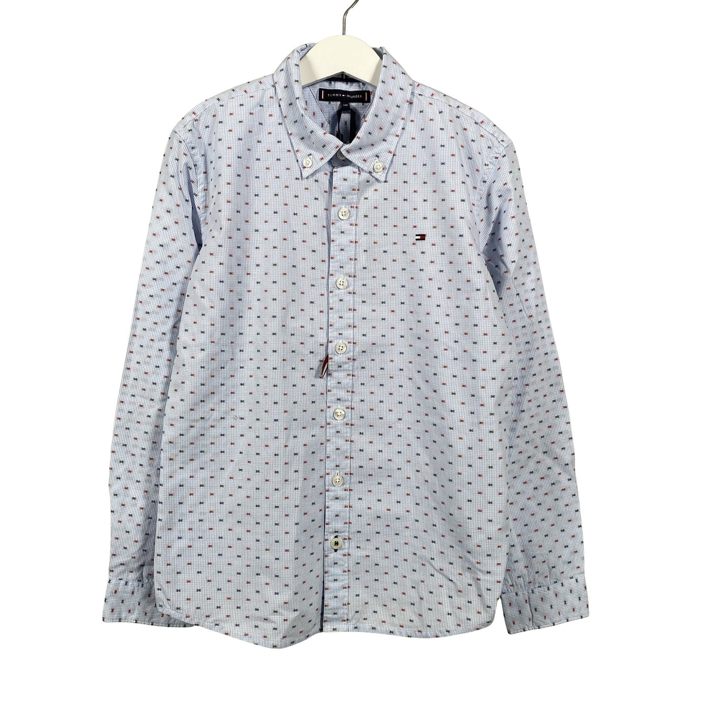 Unisex Tommy Hilfiger - Collared shirt, size 134 - 140 - Light blue (1)