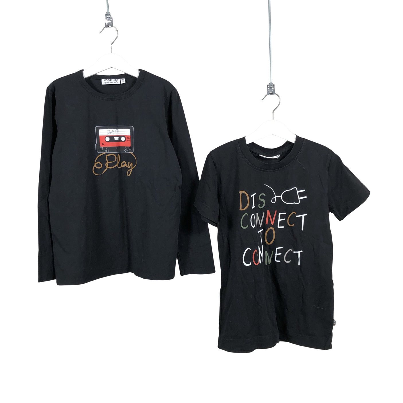 Unisex me&i - Tricot shirt, size 146 - 152 - Black (1)