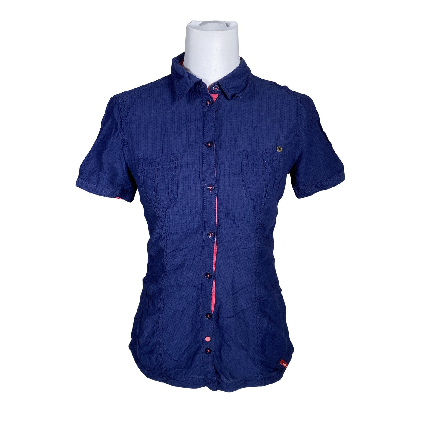 Unisex EDC by Esprit - Short-sleeved blouse, size 36 - Blue (1)