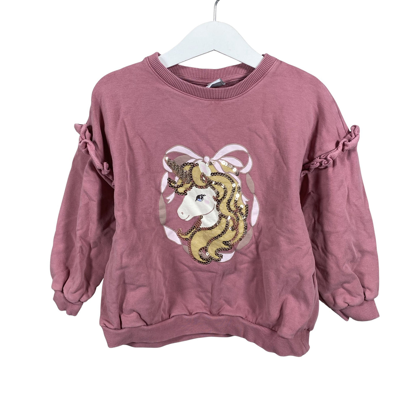 Unisex Lindex - Sweatshirt, size 116 - 122 - Light pink (1)