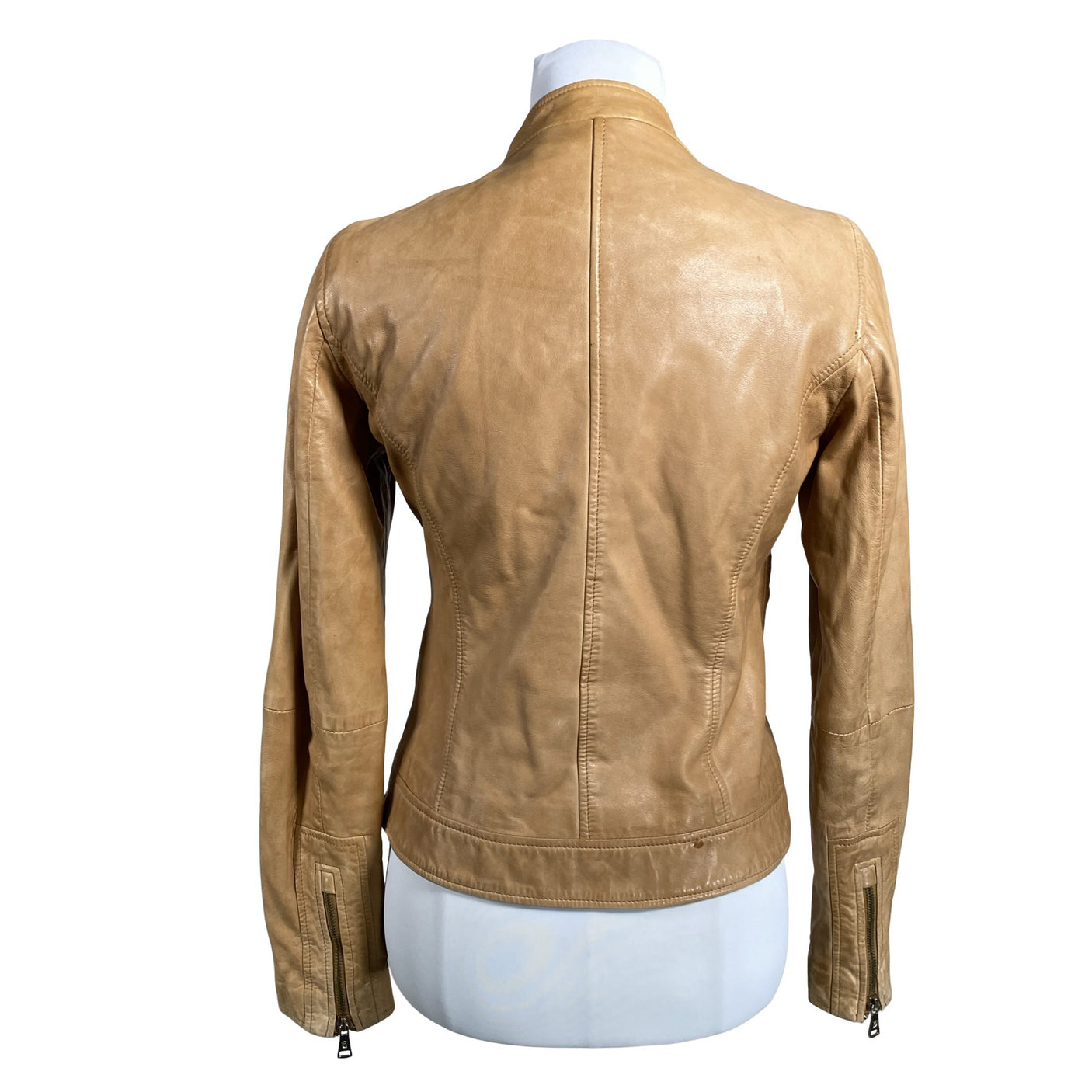 Unisex Massimo Dutti - Leather jacket, size 36 - Brown (2)
