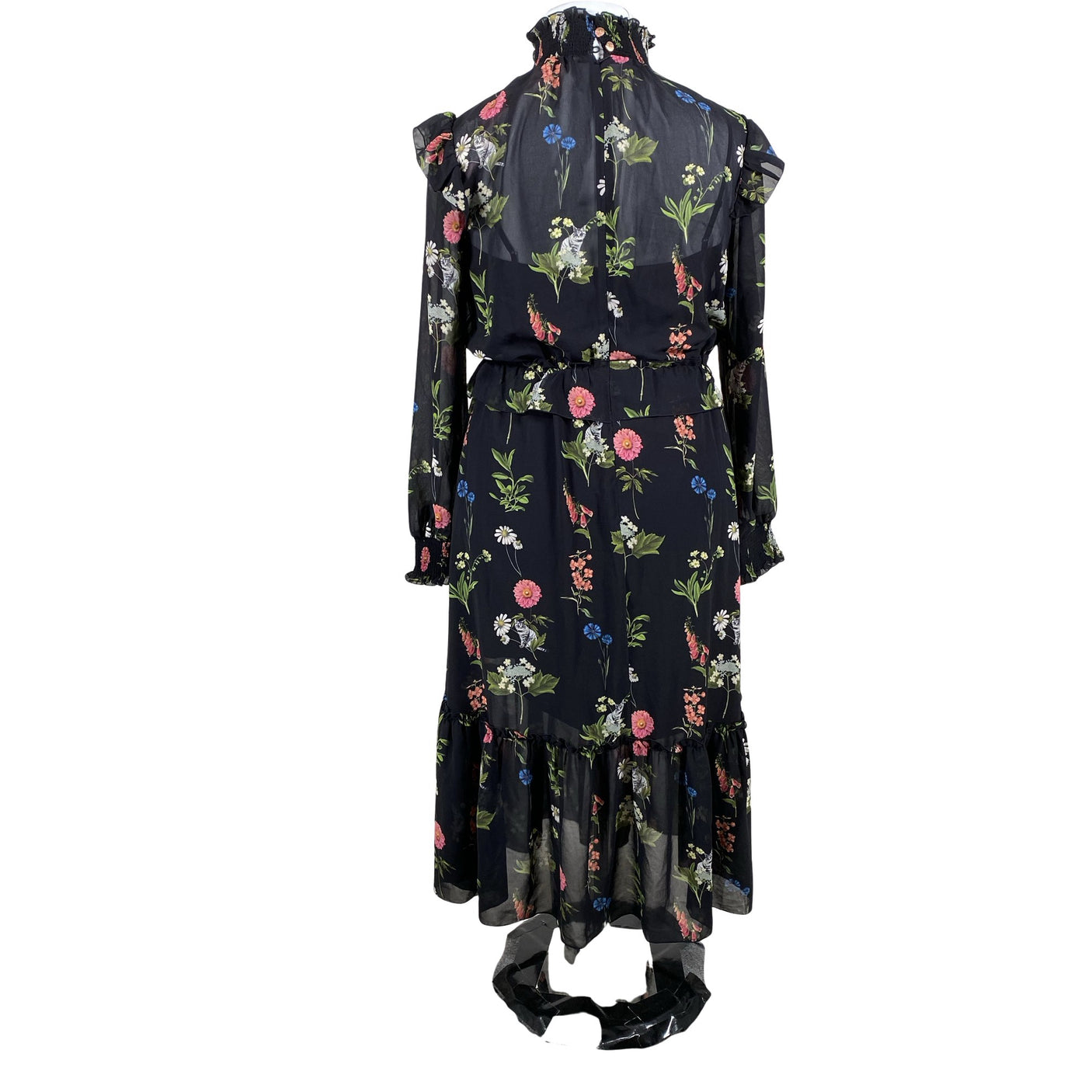 Unisex Ted Baker - Schiffon dress, size 42 - Black (2)