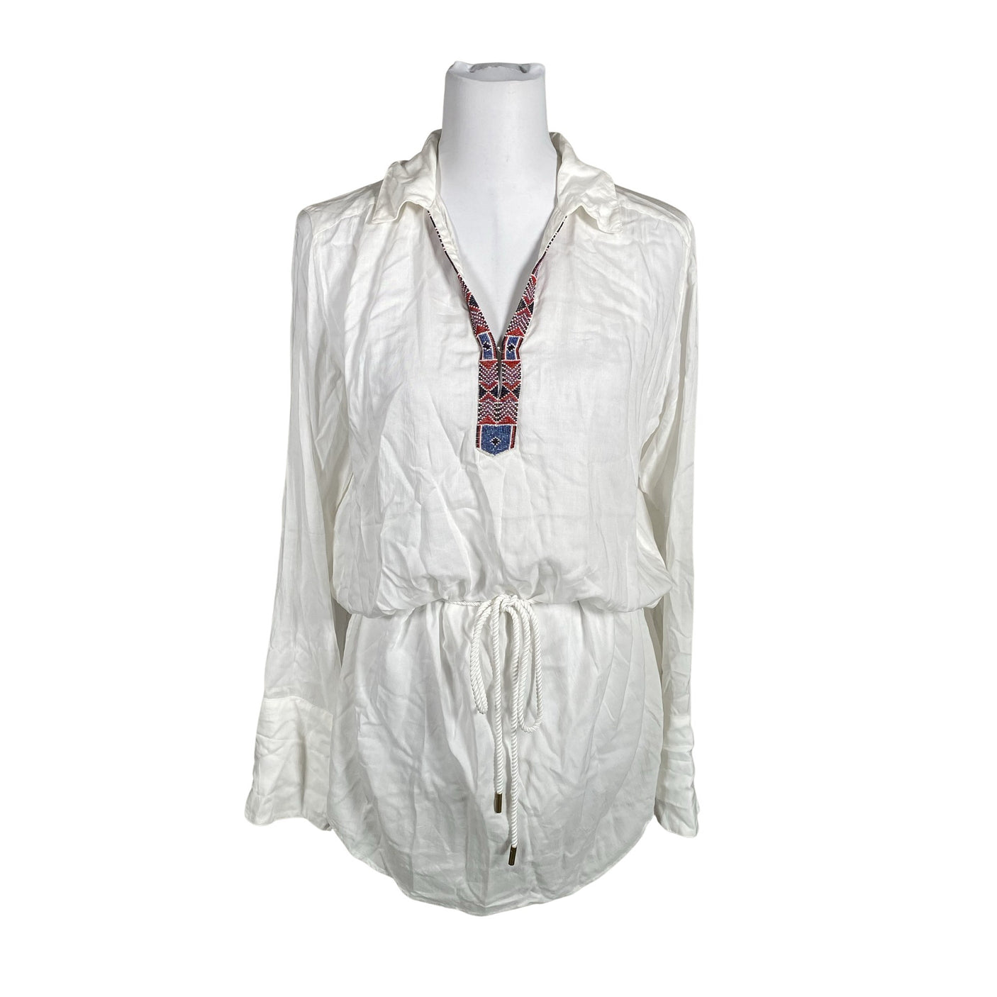 Unisex Hunkydory - Schiffon tunic, size 38 - White (1)