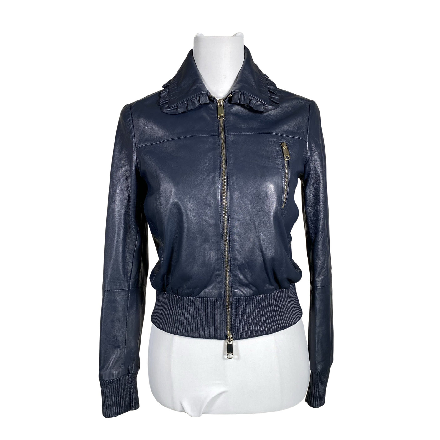 Unisex Max&Co - Leather jacket, size 36 - Blue (1)