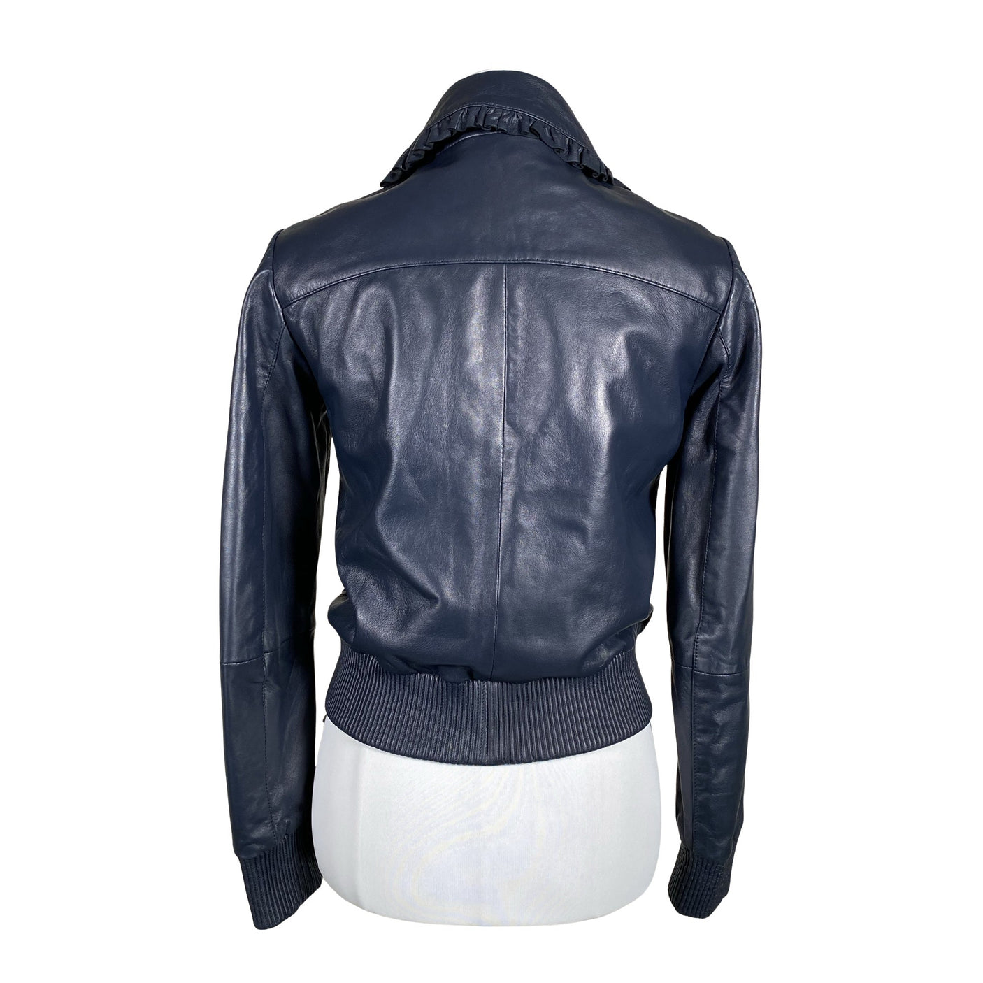 Unisex Max&Co - Leather jacket, size 36 - Blue (3)