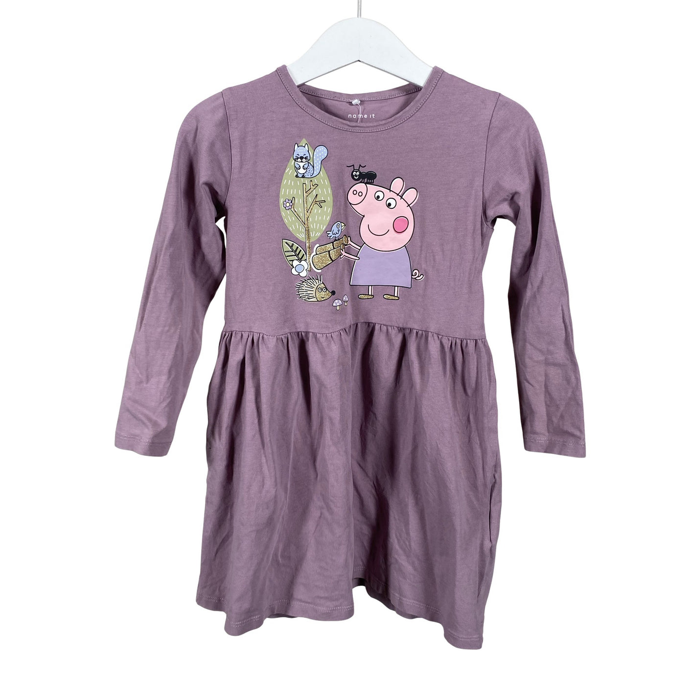 Unisex Name It - Tricot dress, size 98 - 104 - Violet (1)