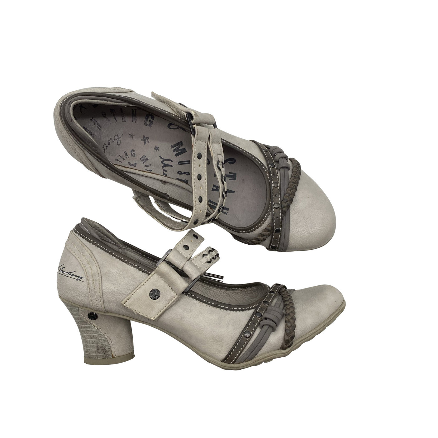 Unisex Mustang - High heels, size 38 - Beige (1)
