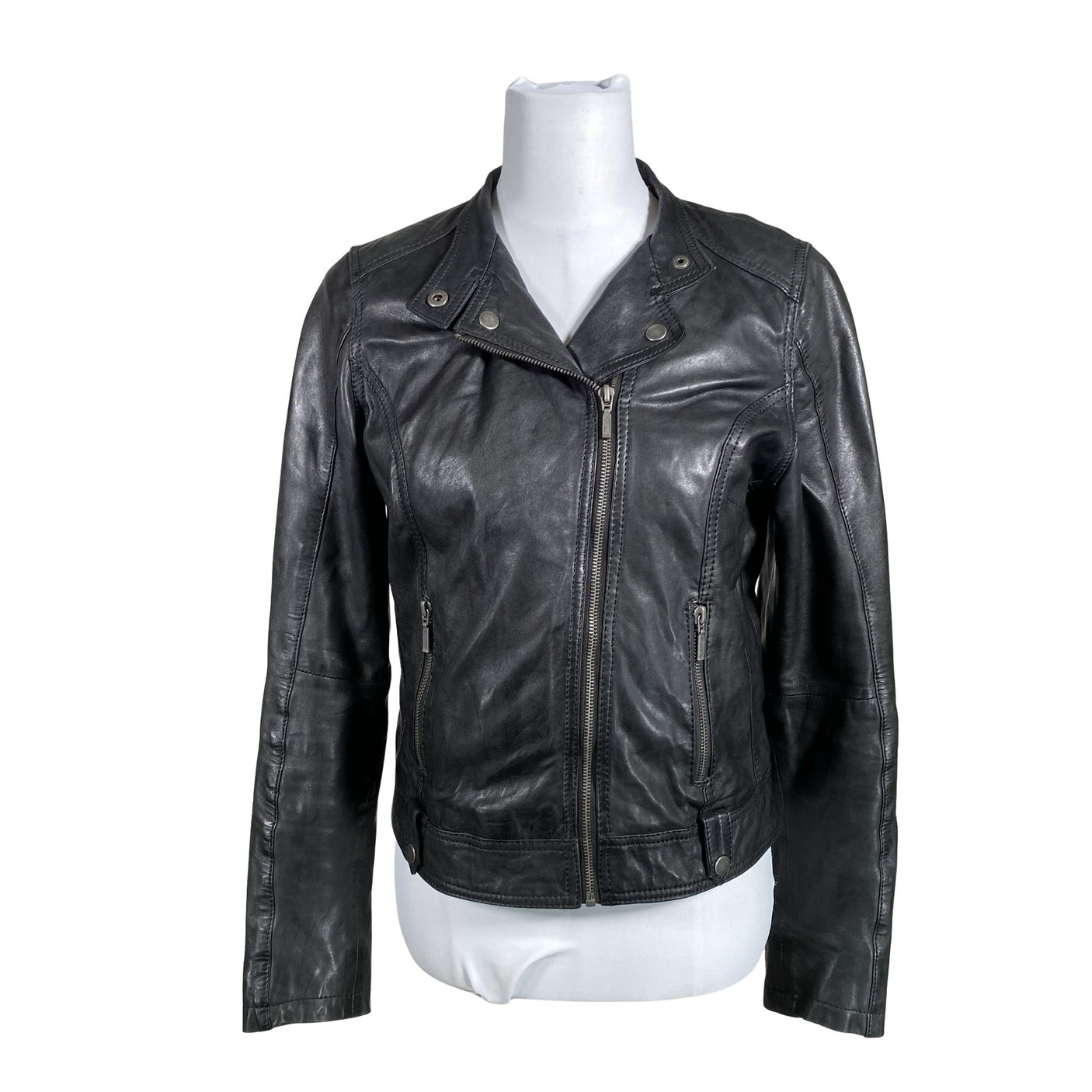 Unisex S.T.I - Leather jacket, size 38 - Black (1)