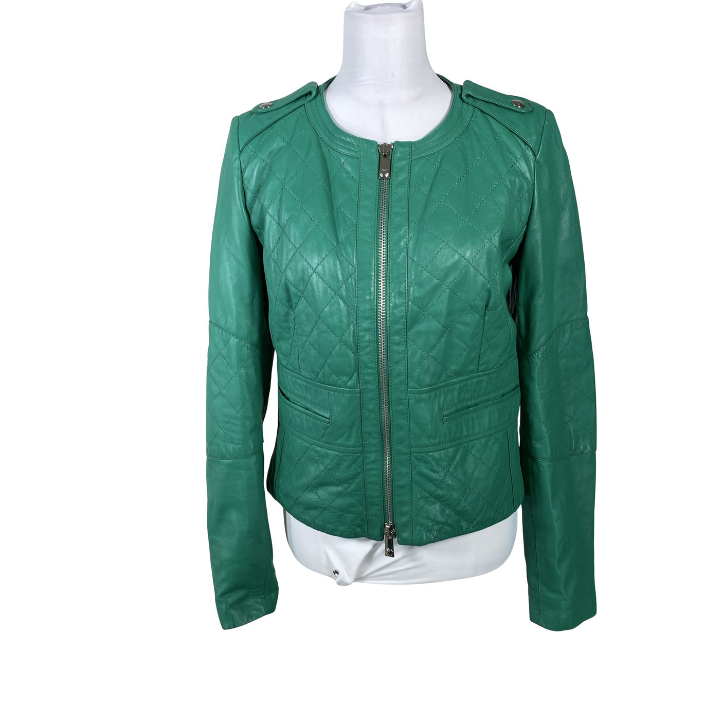 Unisex Pinko - Leather jacket, size 40 - Green (1)