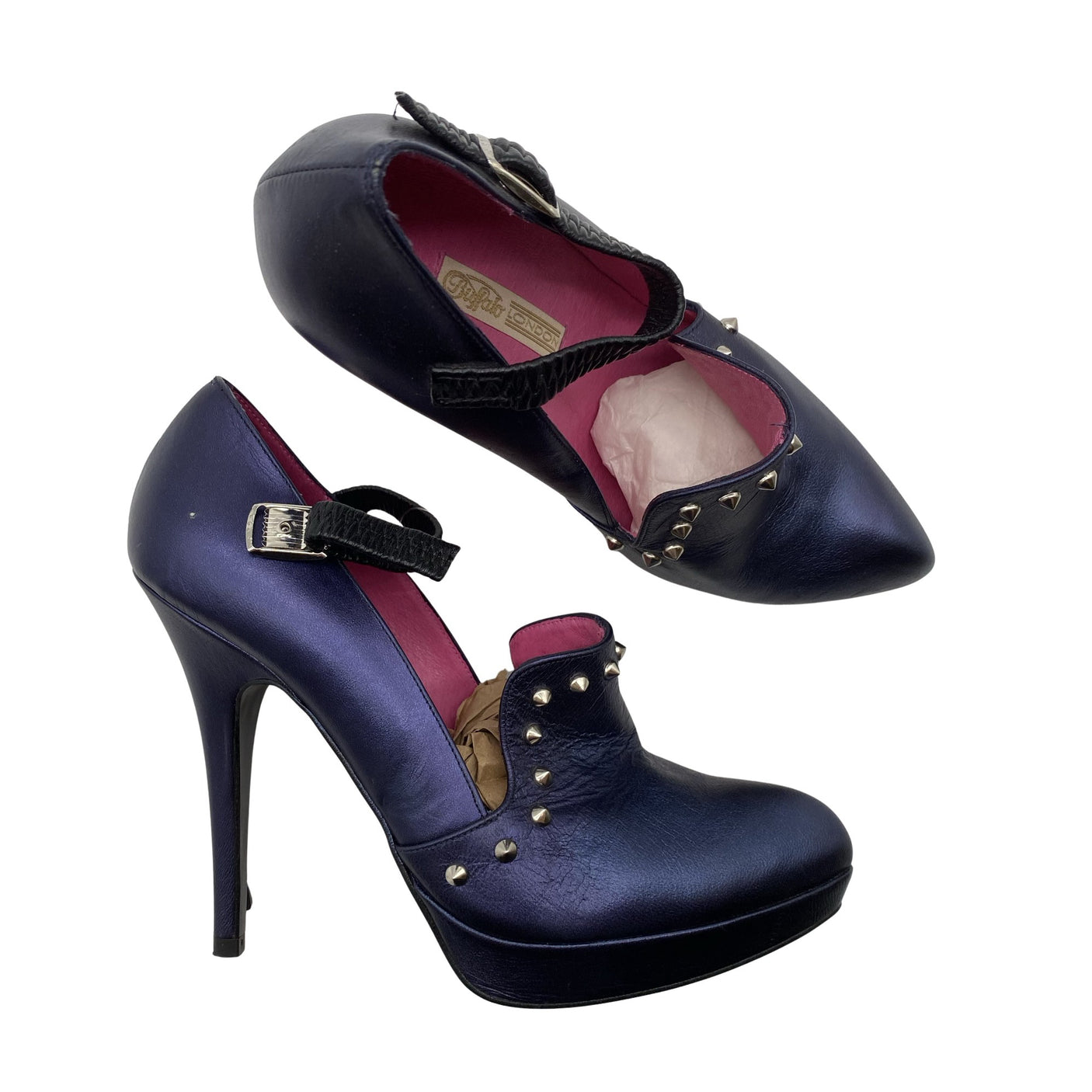 Unisex Buffalo - High heels, size 39 - Blue (1)