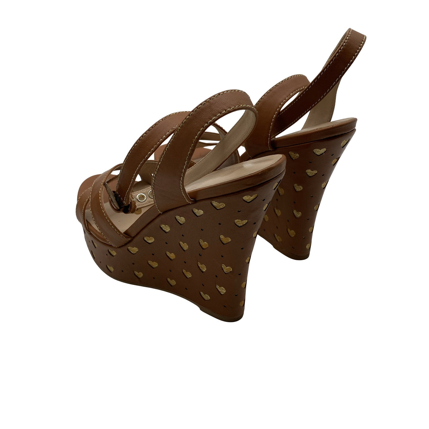 Unisex Love Moschino - Wedge sandals, size 40 - Brown (3)