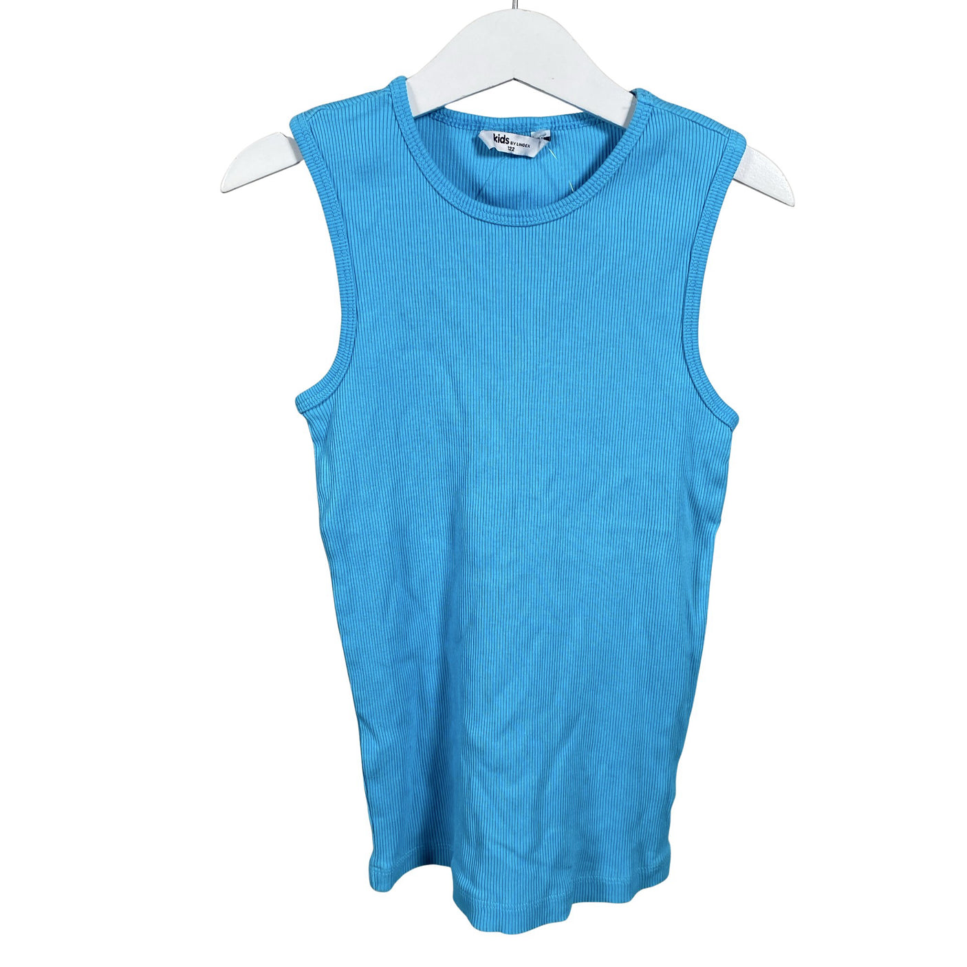 Unisex Lindex - Tricot tank top, size 122 - 128 - Turquoise (1)
