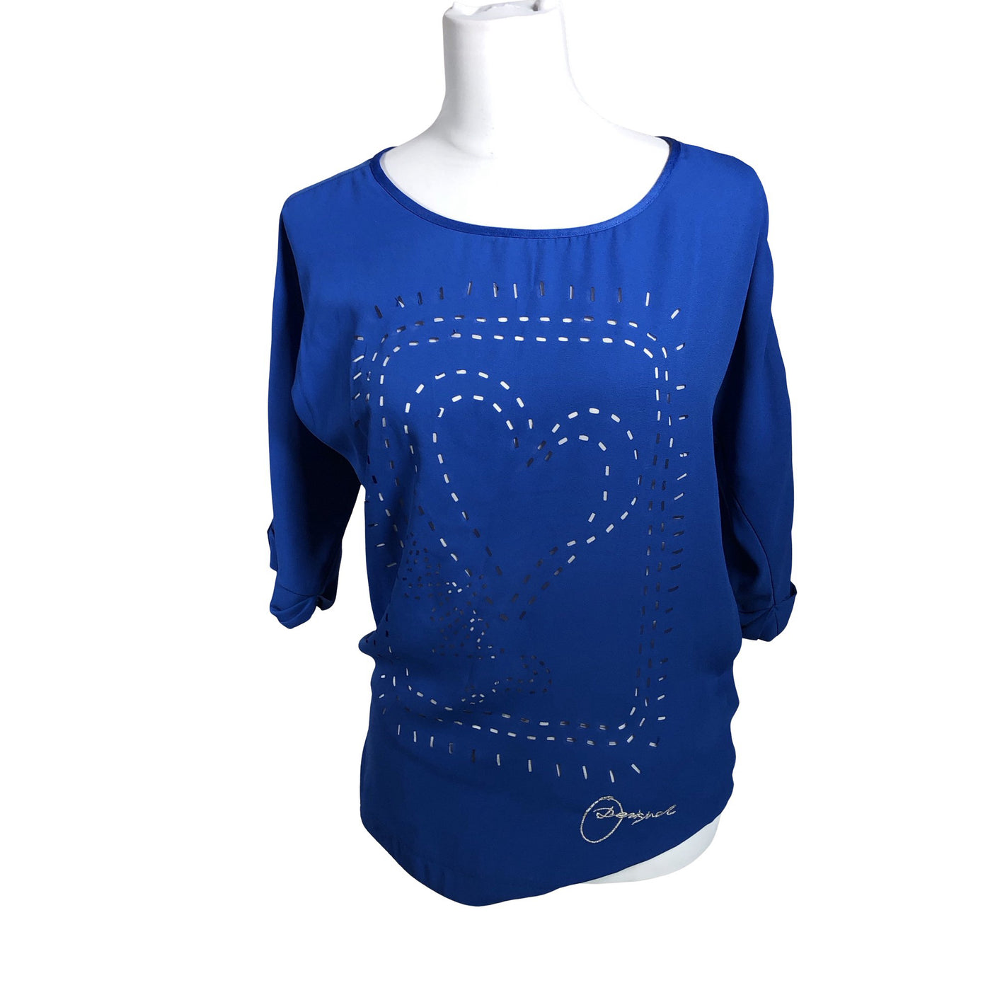 Unisex Desigual - Short-sleeved blouse, size 34 - Blue (1)