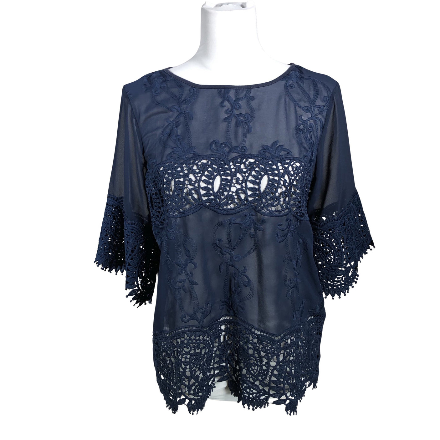 Unisex Lindex - Short-sleeved blouse, size 38 - Blue (1)