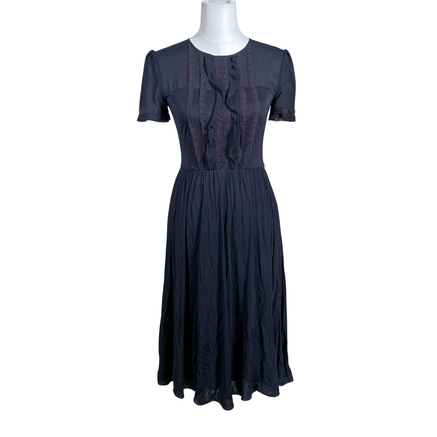 Unisex MaxMara - Schiffon dress, size 34 - Black (1)