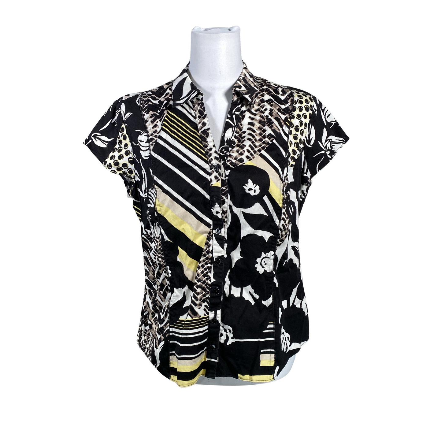 Unisex Gerry Weber - Short-sleeved blouse, size 40 - Black (1)