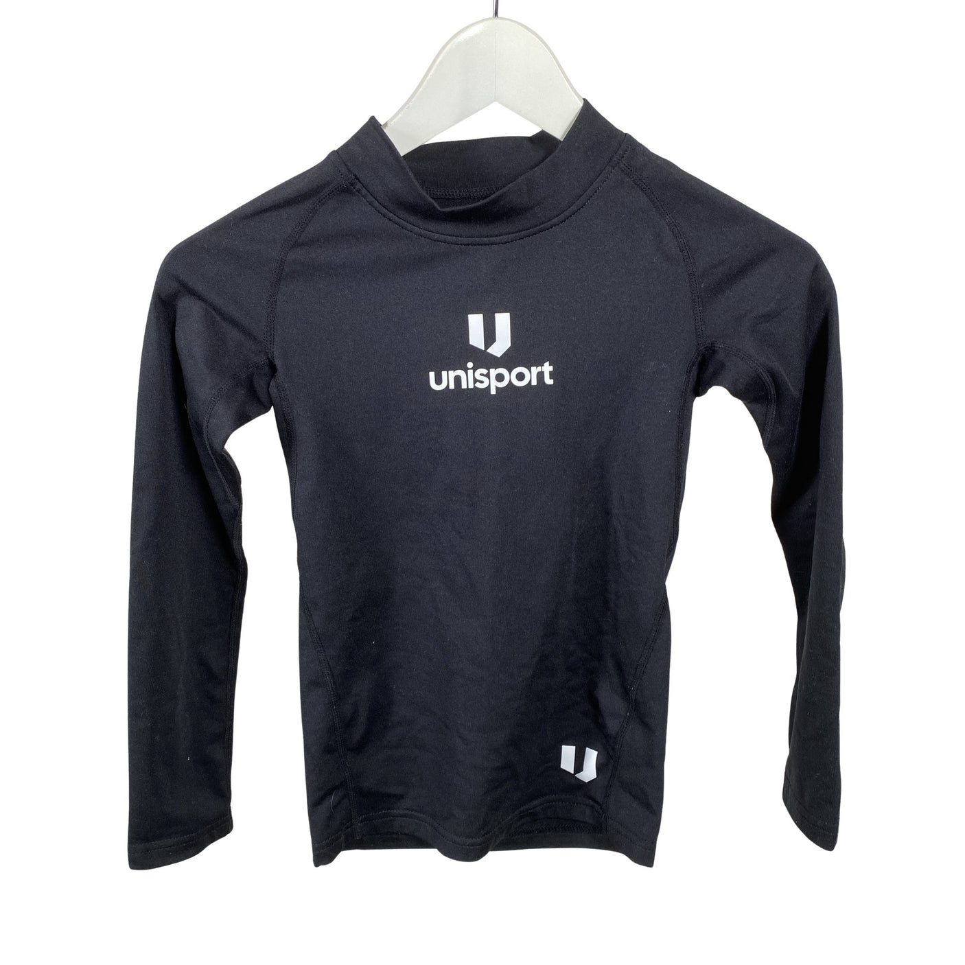 Unisex Unisport - Sports shirt, long sleeve, size 122 - 128 - Black (1)