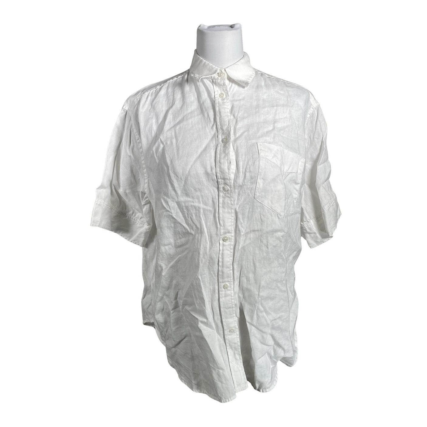 Unisex Gant - Short-sleeved blouse, size 38 - White (1)