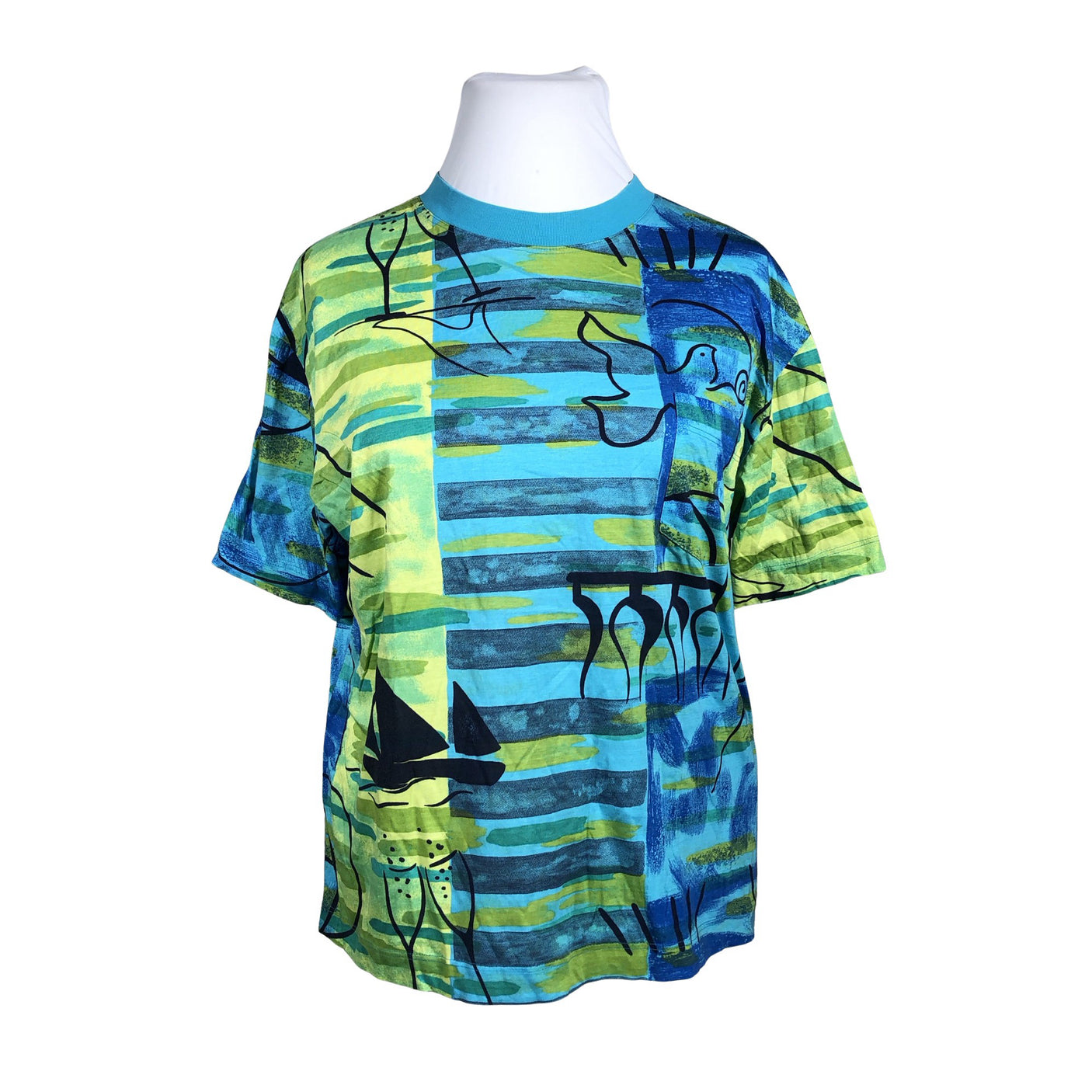Unisex Oravais Finn-Jersey - T-shirt, size 42 - Blue (1)