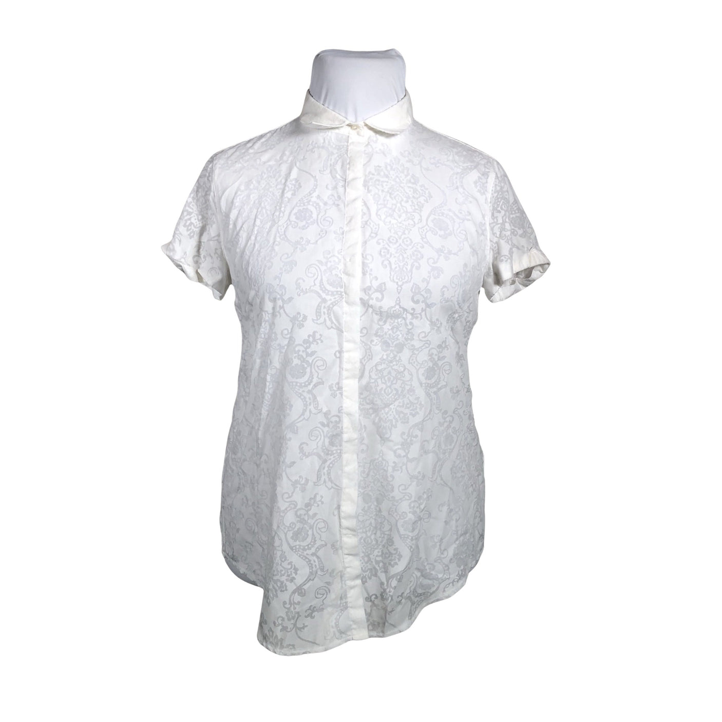 Unisex Benetton - Short-sleeved blouse, size 42 - White (1)