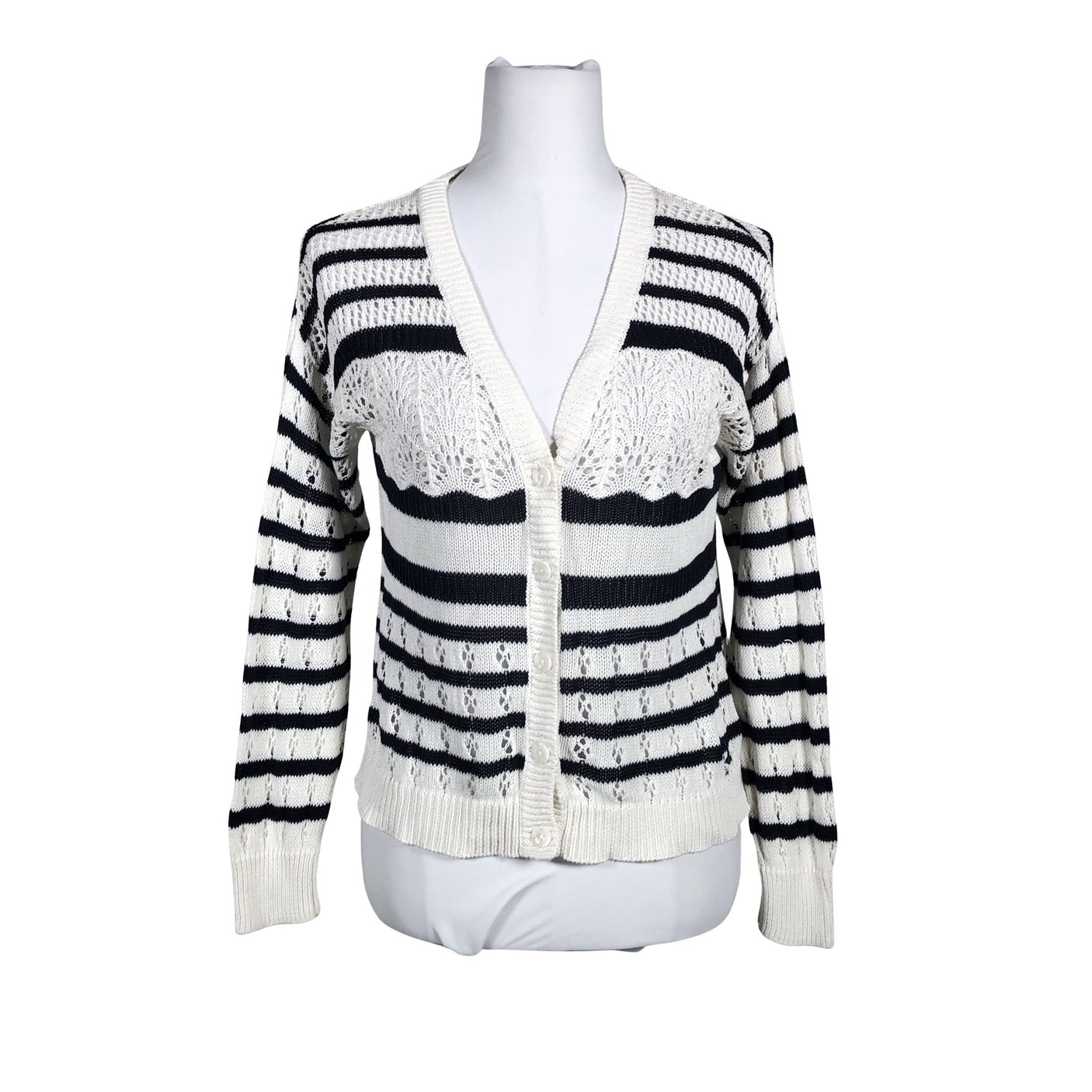 Unisex CC Double O - Cardigan, size 38 - White (1)