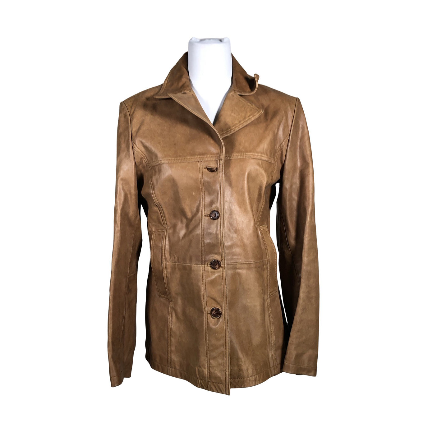 Unisex Handmade - Leather jacket, size 40 - Brown (1)