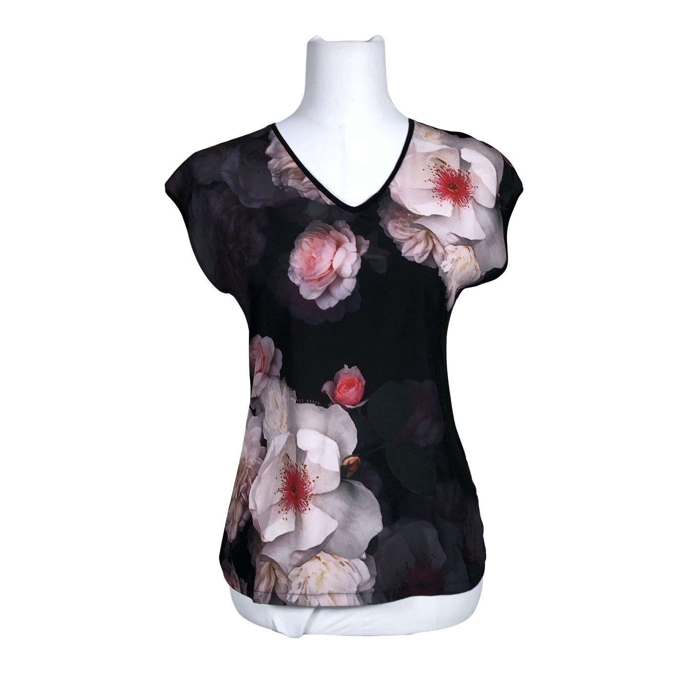 Unisex Ted Baker - Short-sleeved blouse, size 34 - Black (1)