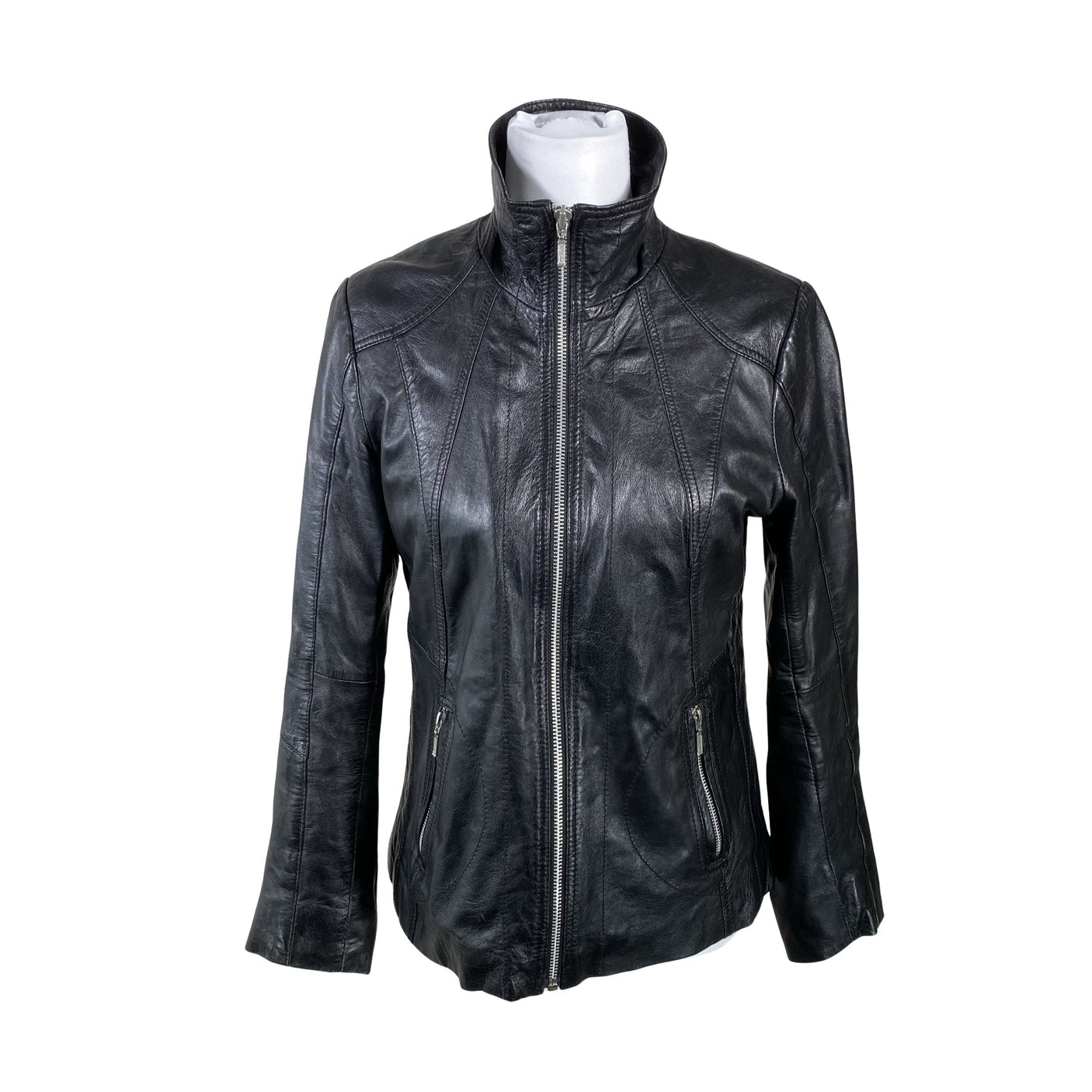 Unisex Saki - Leather jacket, size 36 - Black (3)