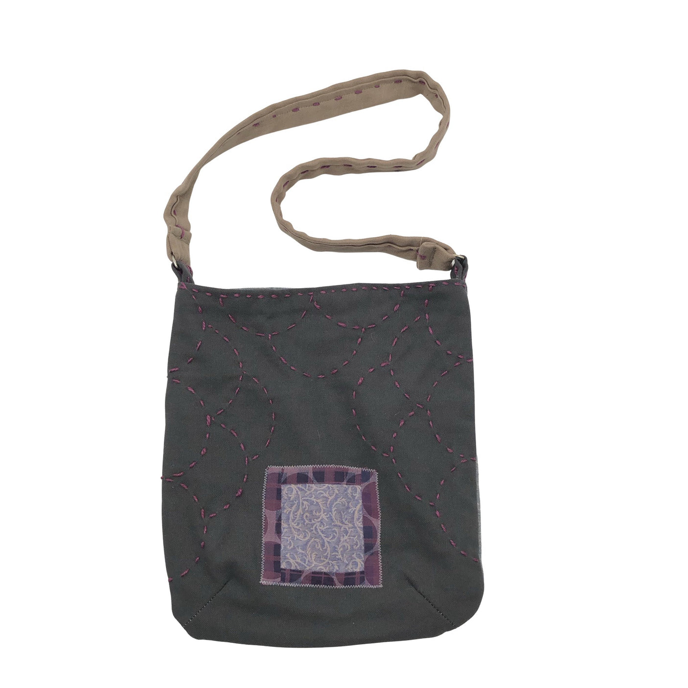 Unisex Handmade - Shoulder bag, size Midi - Gray (1)