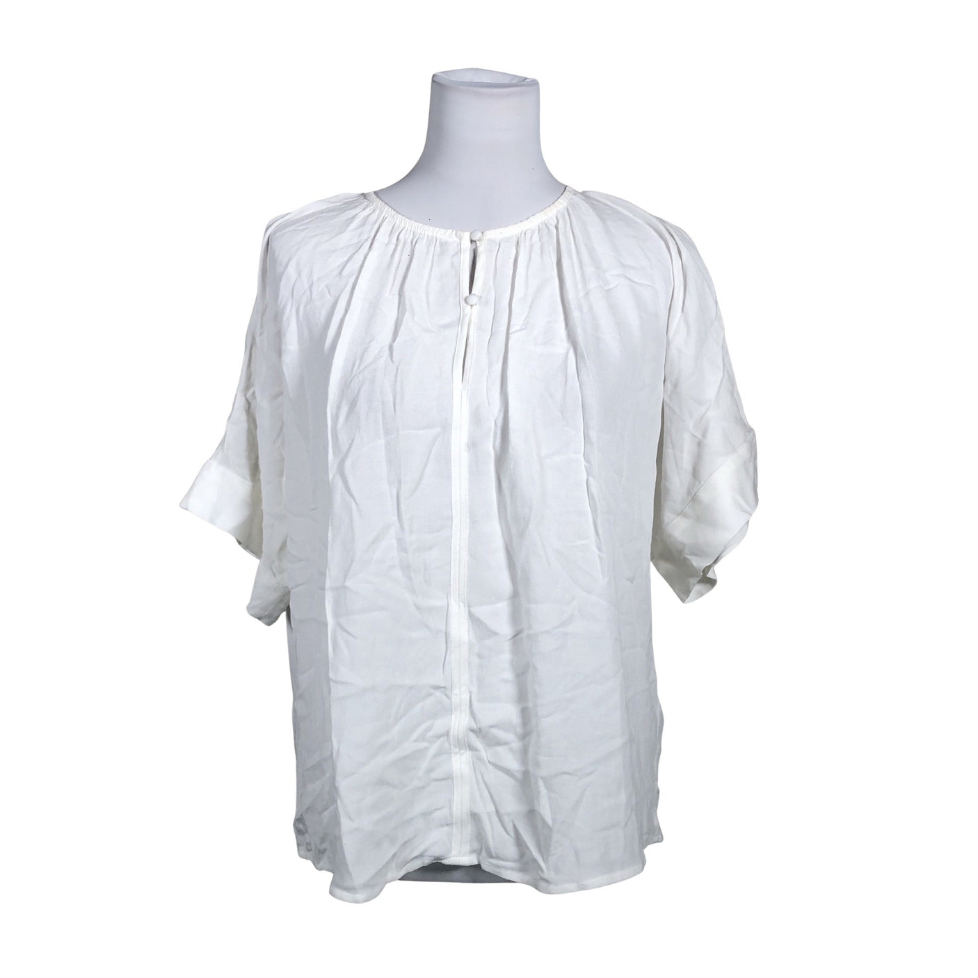 Unisex Esprit - Short-sleeved blouse, size 40 - White (1)