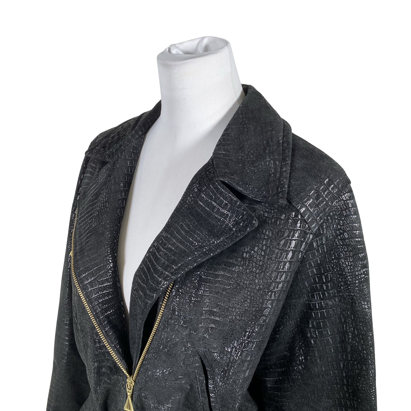 Unisex Big-L - Leather jacket, size 38 - Black (3)