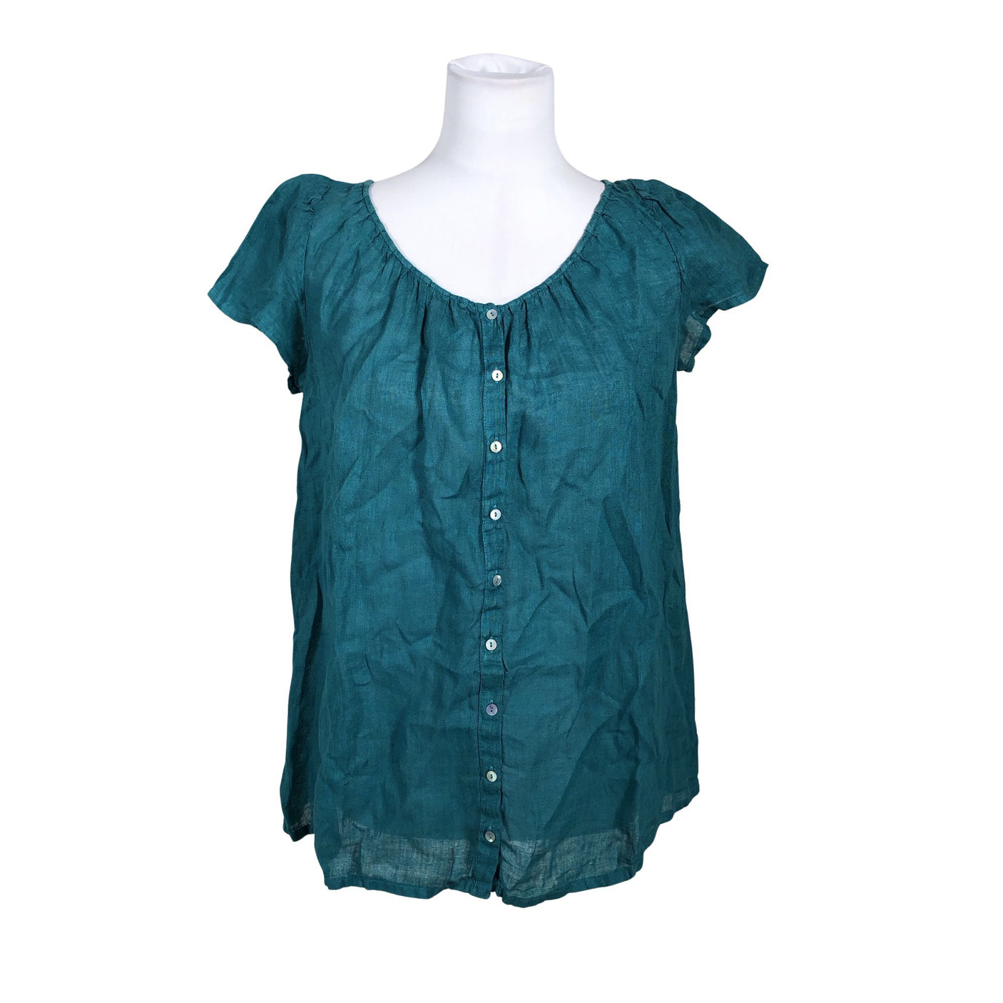Unisex Un Deux Trois (1-2-3) - Short-sleeved blouse, size 38 - Blue (1)